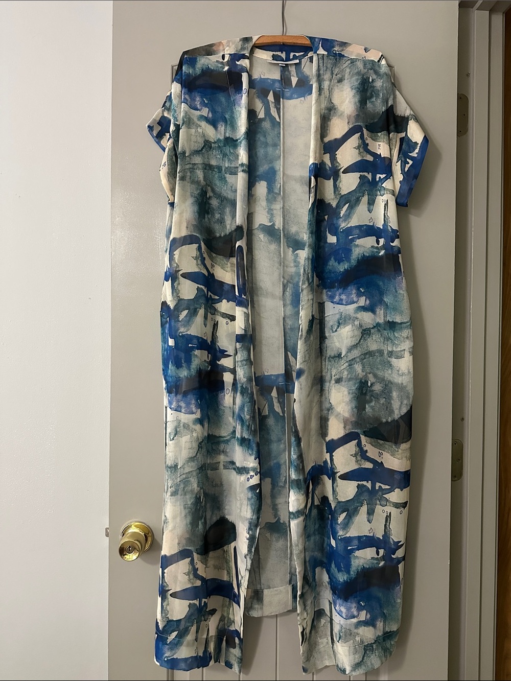 Bryn WalkerBlue Watercolor Print Duster